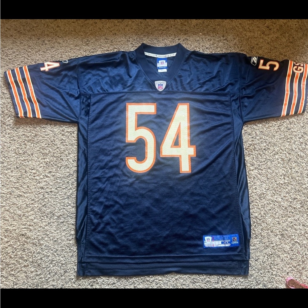 1990s Vintage Chicago Bears Brian Urlacher Reebok On Field Jersey